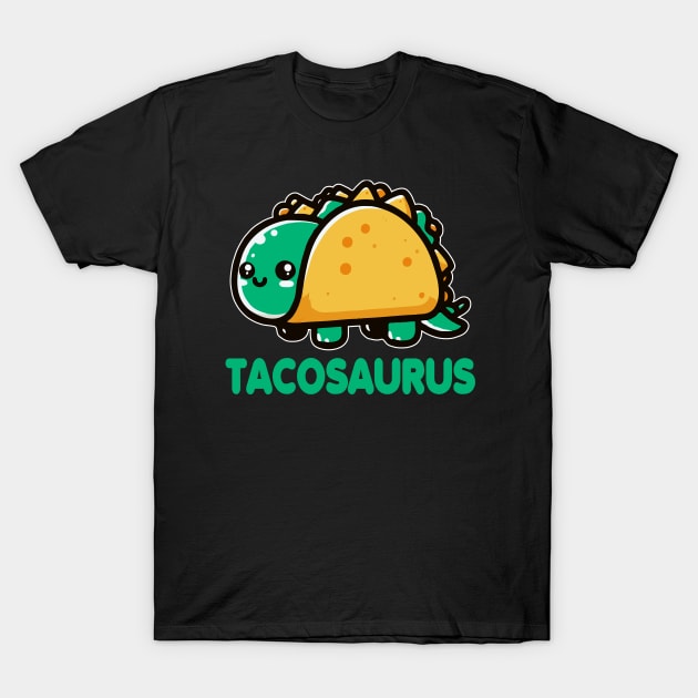 Tacosaurus Cute Taco And Dinausor T-Shirt by valiantbrotha